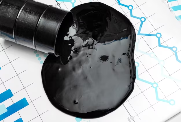 Contaminated Fuel spill on paper with graphs