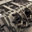Close-up view of a car engine